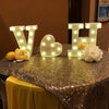 Luminous LED Letter Night Light Creative 26 English Alphabet Number Battery Lamp Romantic Wedding Party Decoration