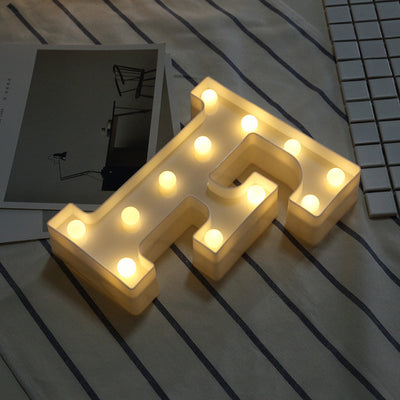 Luminous LED Letter Night Light Creative 26 English Alphabet Number Battery Lamp Romantic Wedding Party Decoration