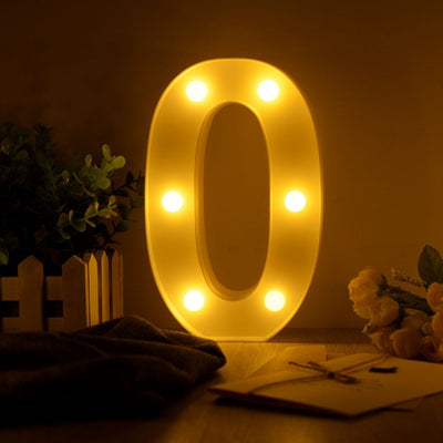 Luminous LED Letter Night Light Creative 26 English Alphabet Number Battery Lamp Romantic Wedding Party Decoration