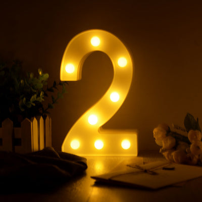 Luminous LED Letter Night Light Creative 26 English Alphabet Number Battery Lamp Romantic Wedding Party Decoration