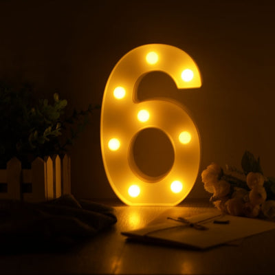 Luminous LED Letter Night Light Creative 26 English Alphabet Number Battery Lamp Romantic Wedding Party Decoration