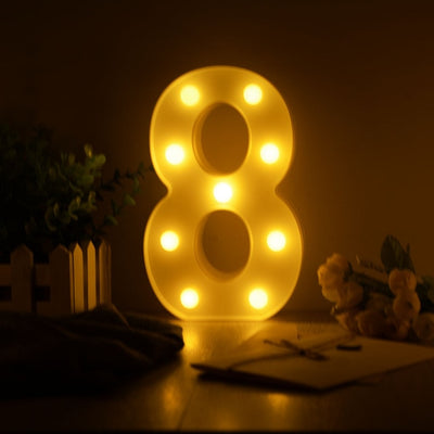 Luminous LED Letter Night Light Creative 26 English Alphabet Number Battery Lamp Romantic Wedding Party Decoration