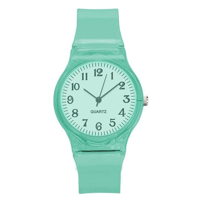 2019 New Lovers Men Women Watches Fashion Transparent Candy Color Plastic Band Casual Quartz Watches Female Male Wristwatches