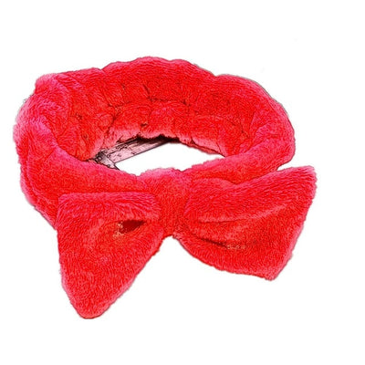 Coral Fleece Hair Bow Cross Headband For Wash Face Makeup Lady Bath Mask Cosmetic Hairband Girl Holder Rope Hair Accessories