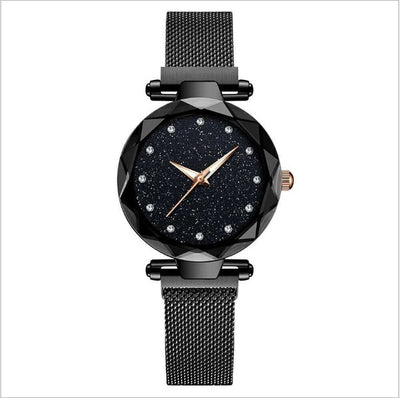 Top Brand Star Watch For Women Rose Gold Mesh Magnet Starry Sky Quartz Wristwatch Gradient Ladies Wrist Watches relogio feminino