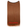 S-noilite 20inch Invisible Wire No Clip One Piece Halo Hair Extension flip in false hair Hairpieces Synthetic hair for women