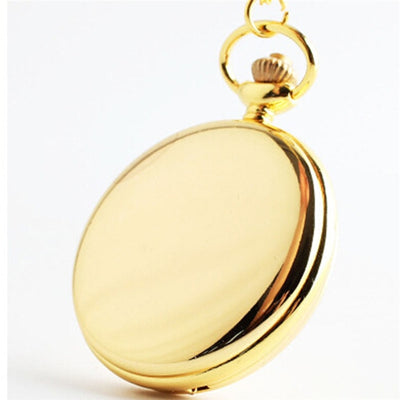 Retro Classical 4.5cm Size Silver Polish Quartz Men Pocket Watch Pendant Chain Smooth Pocket Watches Relogio De Bolso Gift