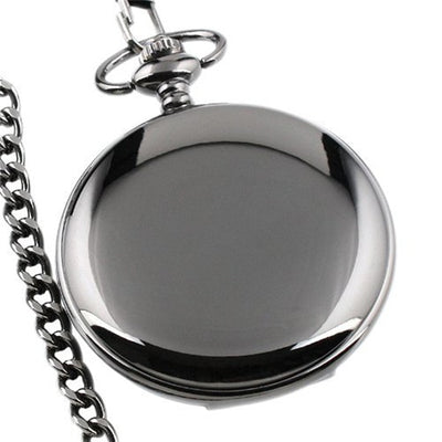 Retro Classical 4.5cm Size Silver Polish Quartz Men Pocket Watch Pendant Chain Smooth Pocket Watches Relogio De Bolso Gift