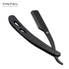 Men Shaving Barber Tools Hair Razor and Blades Antique Black Folding Shaving Knife Stainless Steel Straight razor Holder