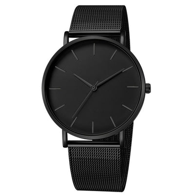 Men Watch Quartz Casual Watches Simple Metal Hour Reloj Quartz Watch Montre Mesh Stainless Steel erkek kol saati masculino clock