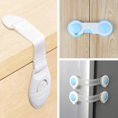 10pcs Child Safety Cabinet Lock Baby Proof Security Protector Drawer Door Cabinet Lock Plastic Protection Kids Safety Door Lock