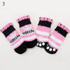 4pcs/Set Cute Puppy Dog Knit Socks Small Dogs Cotton Anti-Slip Cat Shoes For Autumn Winter Indoor Wear Slip On Paw Protector