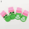 4pcs/Set Cute Puppy Dog Knit Socks Small Dogs Cotton Anti-Slip Cat Shoes For Autumn Winter Indoor Wear Slip On Paw Protector