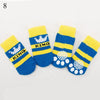 4pcs/Set Cute Puppy Dog Knit Socks Small Dogs Cotton Anti-Slip Cat Shoes For Autumn Winter Indoor Wear Slip On Paw Protector