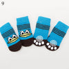 4pcs/Set Cute Puppy Dog Knit Socks Small Dogs Cotton Anti-Slip Cat Shoes For Autumn Winter Indoor Wear Slip On Paw Protector