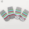 4pcs/Set Cute Puppy Dog Knit Socks Small Dogs Cotton Anti-Slip Cat Shoes For Autumn Winter Indoor Wear Slip On Paw Protector