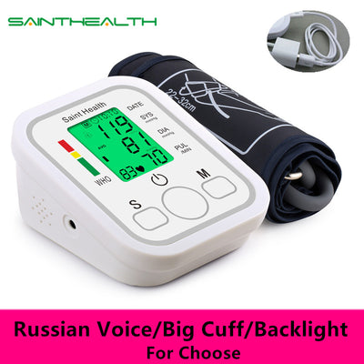 Saint Health Arm Automatic Blood Pressure Monitor BP Sphygmomanometer Pressure Meter Tonometer for Measuring Arterial Pressure