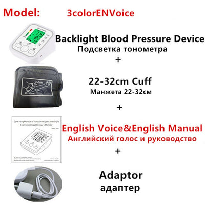 Saint Health Arm Automatic Blood Pressure Monitor BP Sphygmomanometer Pressure Meter Tonometer for Measuring Arterial Pressure