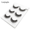 New 3 pairs natural false eyelashes fake lashes long makeup 3d mink lashes extension eyelash mink eyelashes for beauty #X11