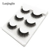 New 3 pairs natural false eyelashes fake lashes long makeup 3d mink lashes extension eyelash mink eyelashes for beauty #X11