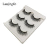 New 3 pairs natural false eyelashes fake lashes long makeup 3d mink lashes extension eyelash mink eyelashes for beauty #X11