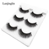 New 3 pairs natural false eyelashes fake lashes long makeup 3d mink lashes extension eyelash mink eyelashes for beauty #X11