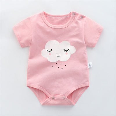 Newborn Baby Boys Girls Cartoon Cotton Bodysuit Infant Baby Bag Fart Sleeveless Vest Jumpsuit Summer Thin Penguin Pajamas Outfit