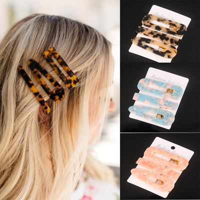 3PCS/Set Fashion Acetate Geometric Hair Clips For Women Girls  Sweet Hairpins Barrettes Hair Accessories Set