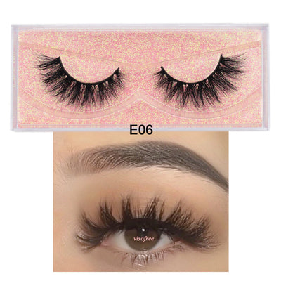 Visofree Mink Lashes 3D Mink Eyelashes 100% Cruelty free Lashes Handmade Reusable Natural Eyelashes Popular False Lashes Makeup