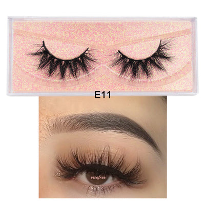 Visofree Mink Lashes 3D Mink Eyelashes 100% Cruelty free Lashes Handmade Reusable Natural Eyelashes Popular False Lashes Makeup