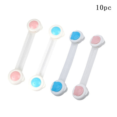 10pcs Child Safety Cabinet Lock Baby Proof Security Protector Drawer Door Cabinet Lock Plastic Protection Kids Safety Door Lock