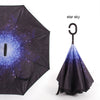 C Handle Windproof Reverse Folding Umbrella Man Women Sun Rain Car Inverted Umbrellas Double Layer Anti UV Self Stand Parapluie