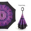 C Handle Windproof Reverse Folding Umbrella Man Women Sun Rain Car Inverted Umbrellas Double Layer Anti UV Self Stand Parapluie