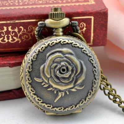 #5001 Nostalgic Punk Style Pocket Watch  Vintage Steampunk Retro Bronze Design Pocket Watch Quartz Pendant Necklace Gift