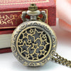 #5001 Nostalgic Punk Style Pocket Watch  Vintage Steampunk Retro Bronze Design Pocket Watch Quartz Pendant Necklace Gift