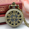 #5001 Nostalgic Punk Style Pocket Watch  Vintage Steampunk Retro Bronze Design Pocket Watch Quartz Pendant Necklace Gift