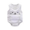 Newborn Baby Boys Girls Cartoon Cotton Bodysuit Infant Baby Bag Fart Sleeveless Vest Jumpsuit Summer Thin Penguin Pajamas Outfit