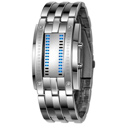 Technology Binary Watch Stainless Steel Date Digital LED Bracelet Sport Watches montre femme Men's Women's Watches